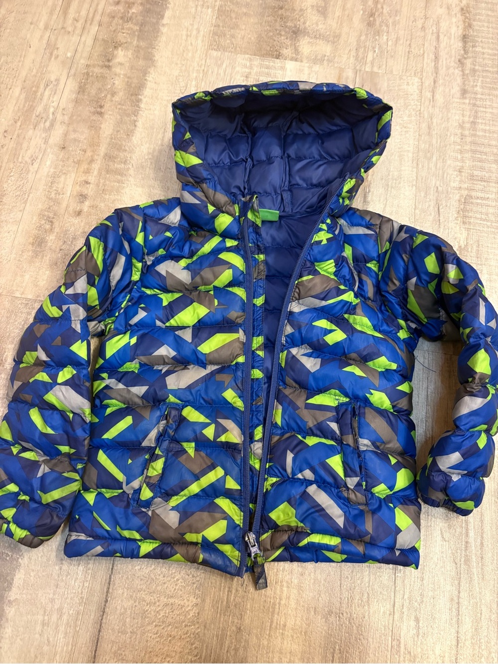 Mountain Warehouse Blue Green Light Puffer Jacket 3-4